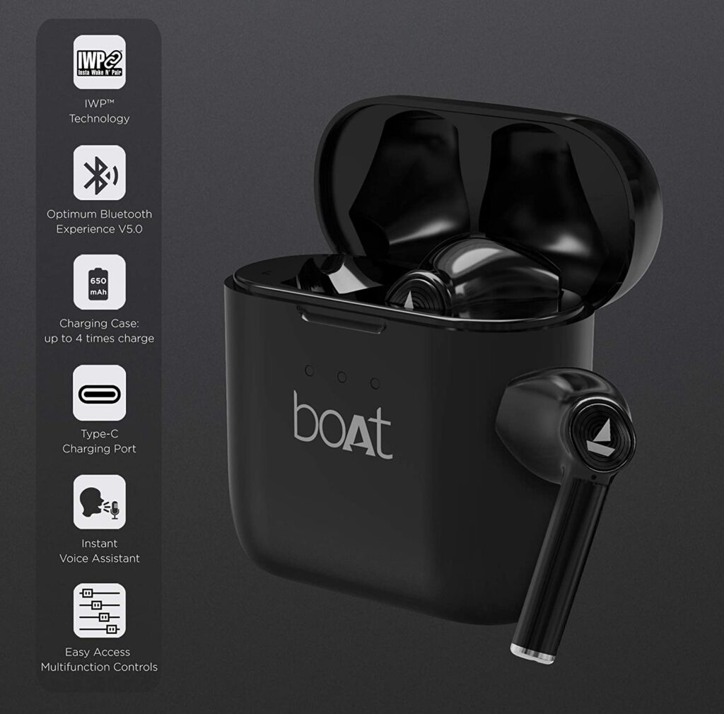 Boat Airdopes 131 Earbuds Bluetooth Headset – Upto 12Hrs Backup Time