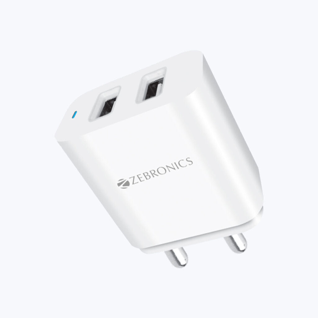 Zebronics ZEB-MA5321A 18W Micro USB Rapid Charge Fast Charger with Dual USB Port