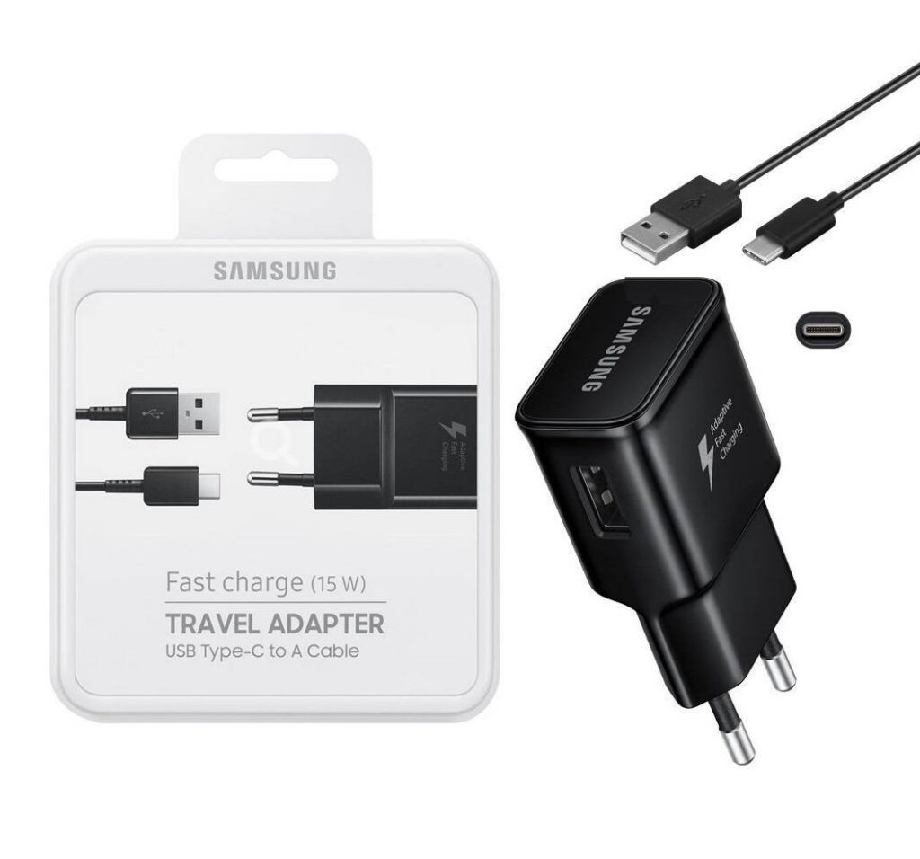 Samsung Travel Adapter 15W Charger with USB-Type C Data Cable
