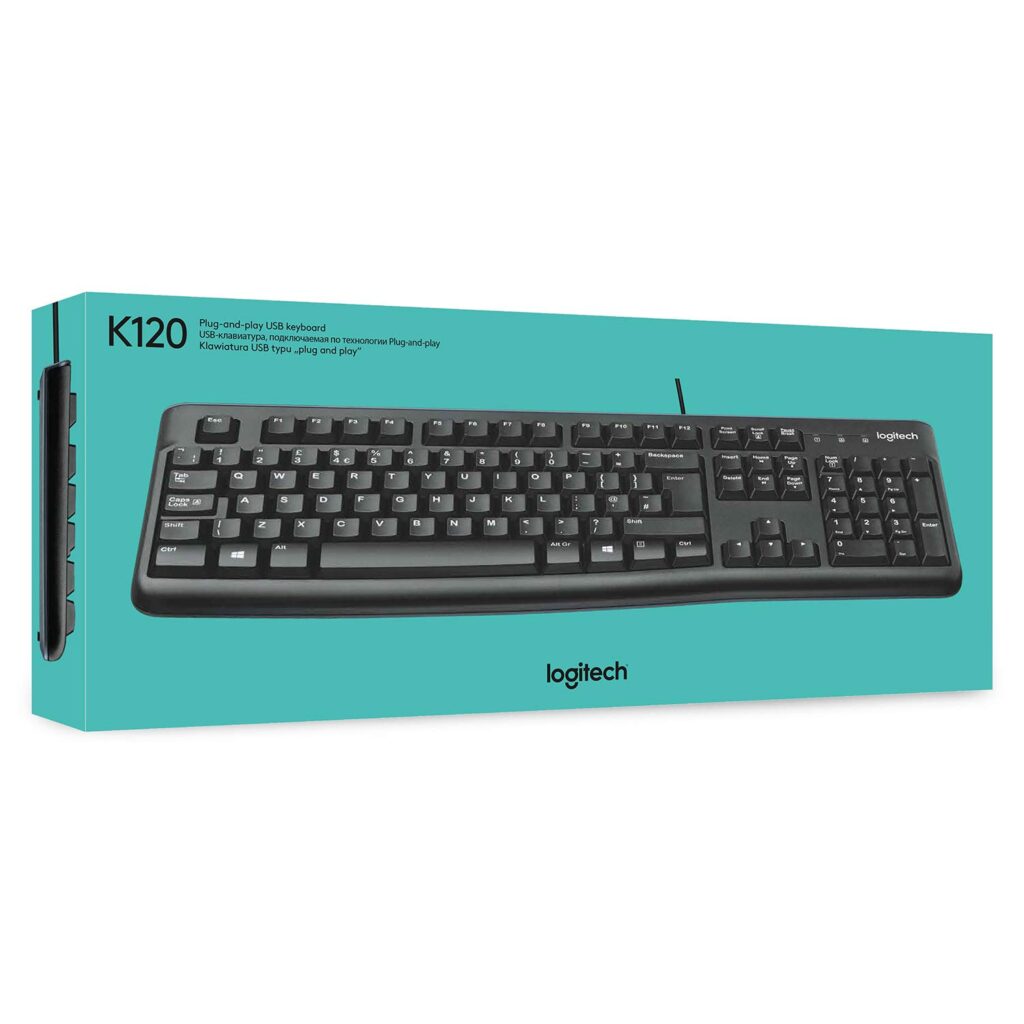 Logitech K120 USB Wired Standard Keyboard for PC Computer