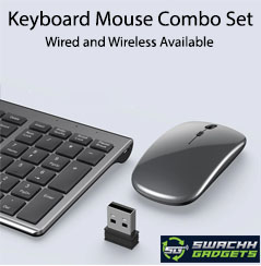 wired wireless keyboard mouse combo set