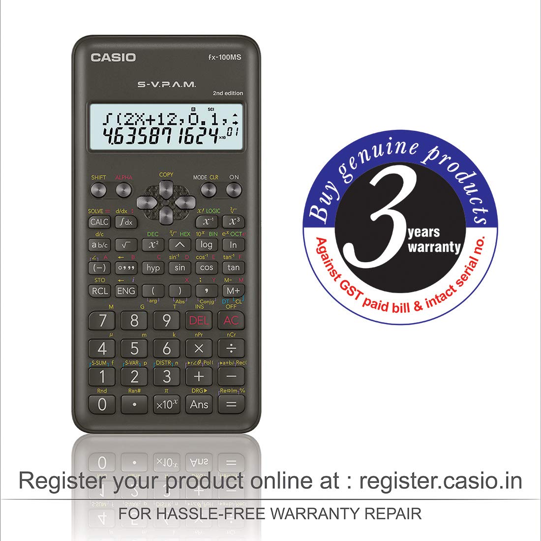 Casio FX-100MS 2nd Edition Scientific Calculator with 300 Functions