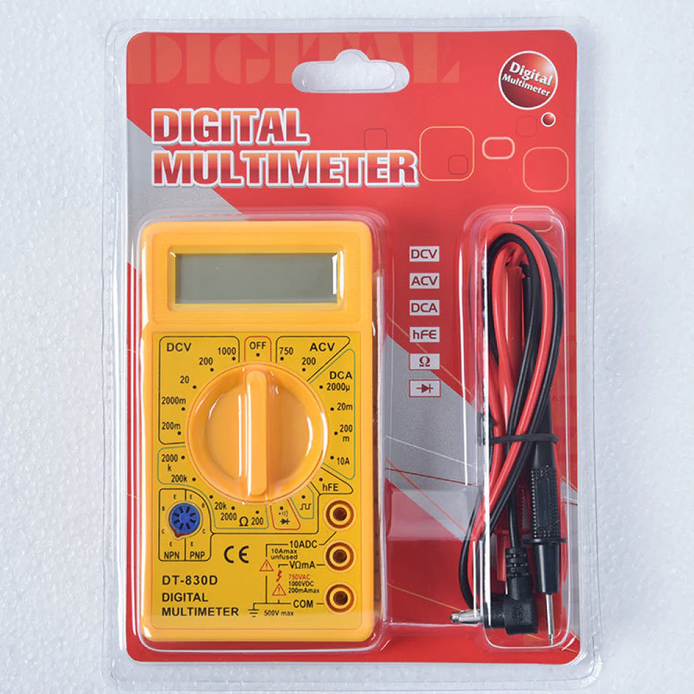 Haoyue DT830D Digital Multimeter AC DC Voltage Tester with Probes