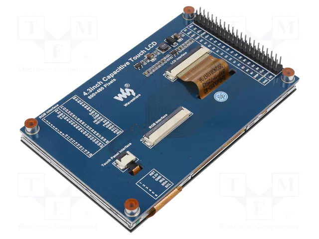 Waveshare 16249 4.3 Inch LCD Display 800×480 RGB for Arduino & Pi