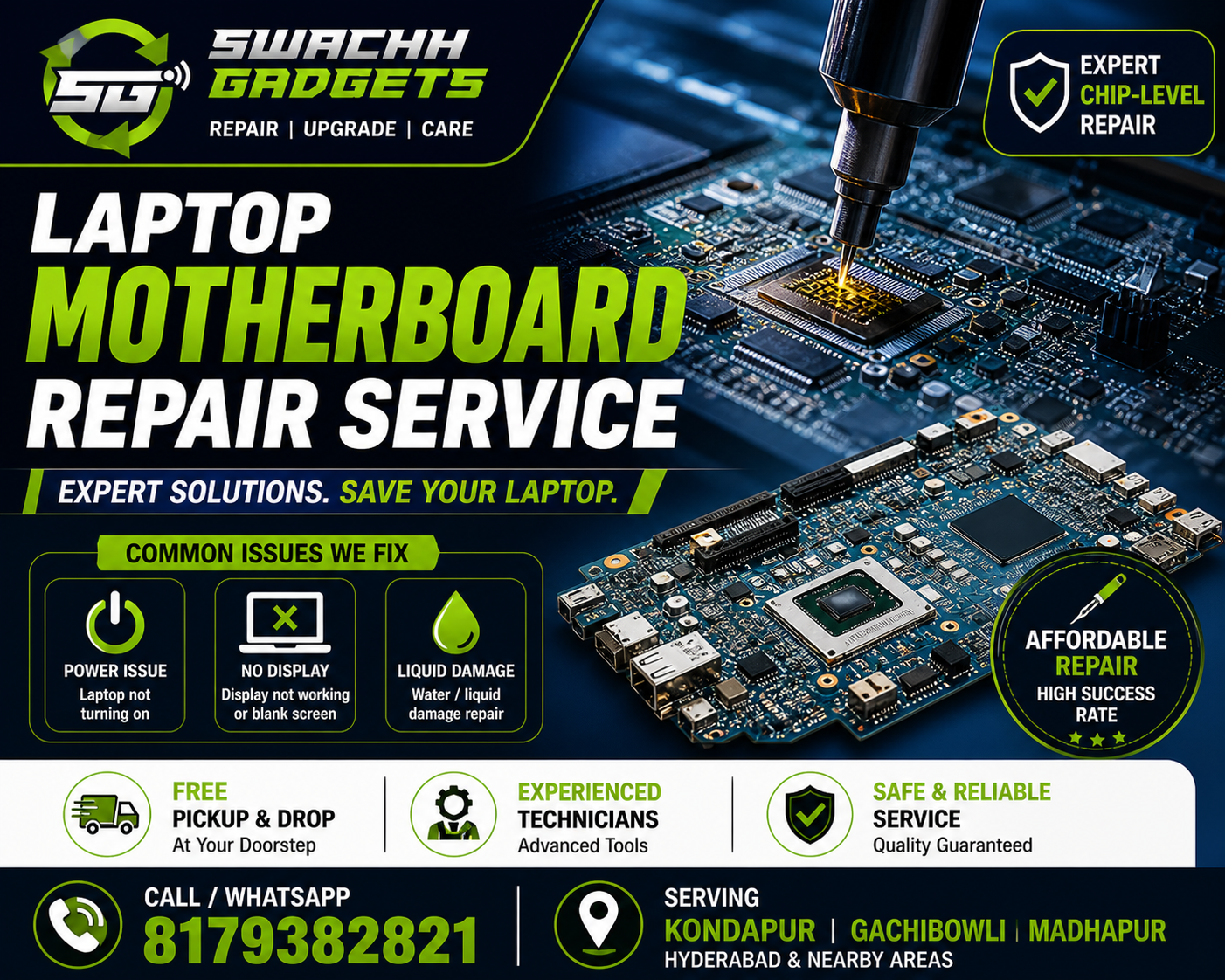 Laptop Motherboard Repair Service Hyderabad