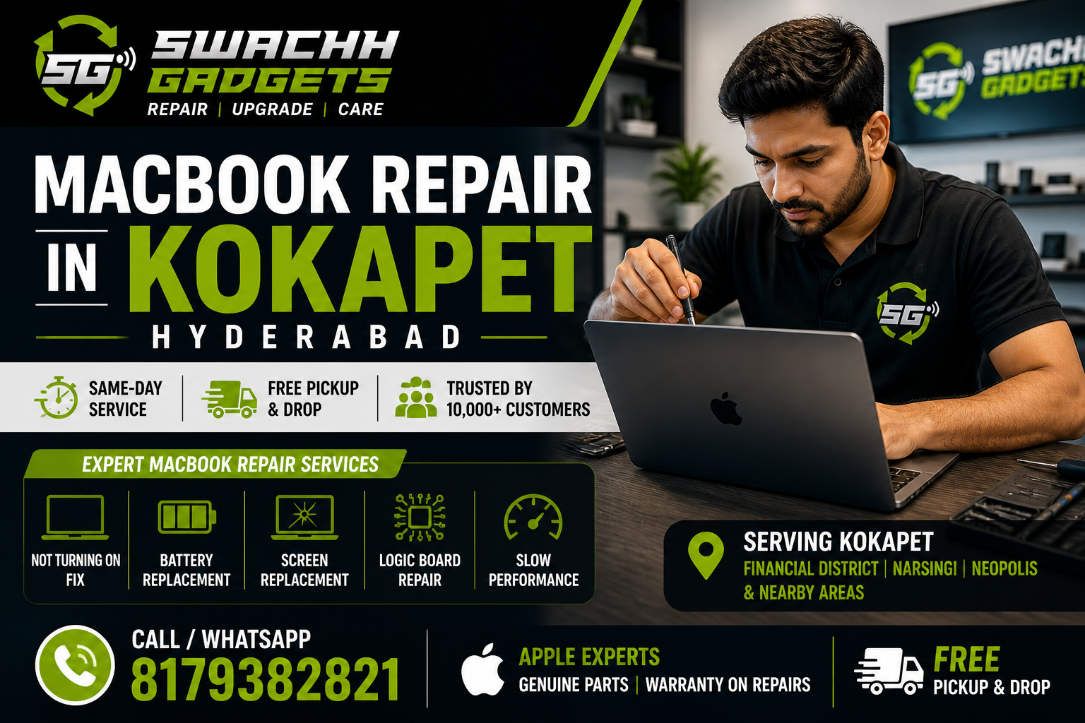 Macbook Repair Service in Kokapet Hyderabad