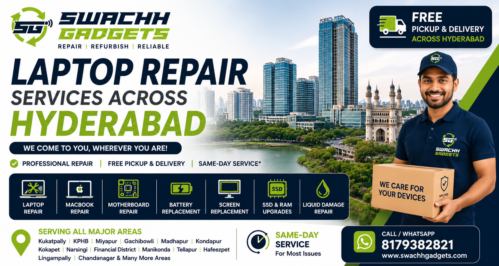laptop repair services across hyderabad