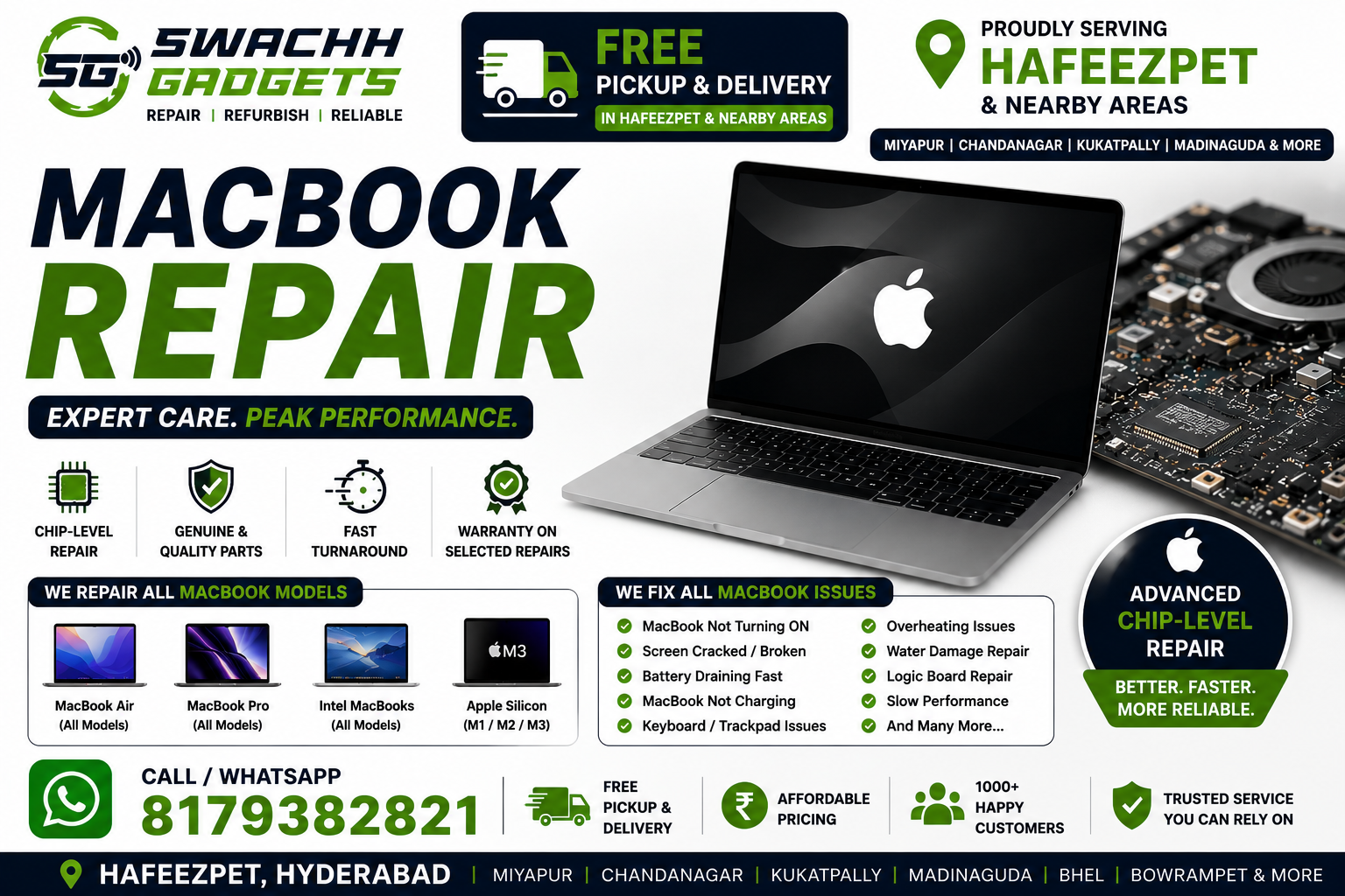 macbook repair service in hafeezpet hyderabad