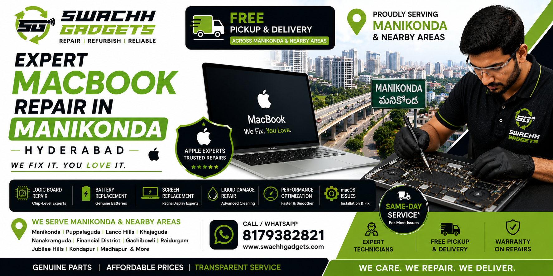 Macbook Repair Service in Manikonda hyderabad